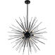 Savannah 9 Light 30 inch Black Chandelier Ceiling Light