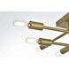 Script 8 Light 19 inch Satin Gold Flush Mount Ceiling Light