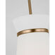 Fynn 1 Light 9.75 inch Satin Brass Pendant Ceiling Light in Incandescent