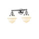 Franklin Restoration Small Oxford 2 Light 17 inch Polished Chrome Bath Vanity Light Wall Light in Matte White Glass, Franklin Restoration