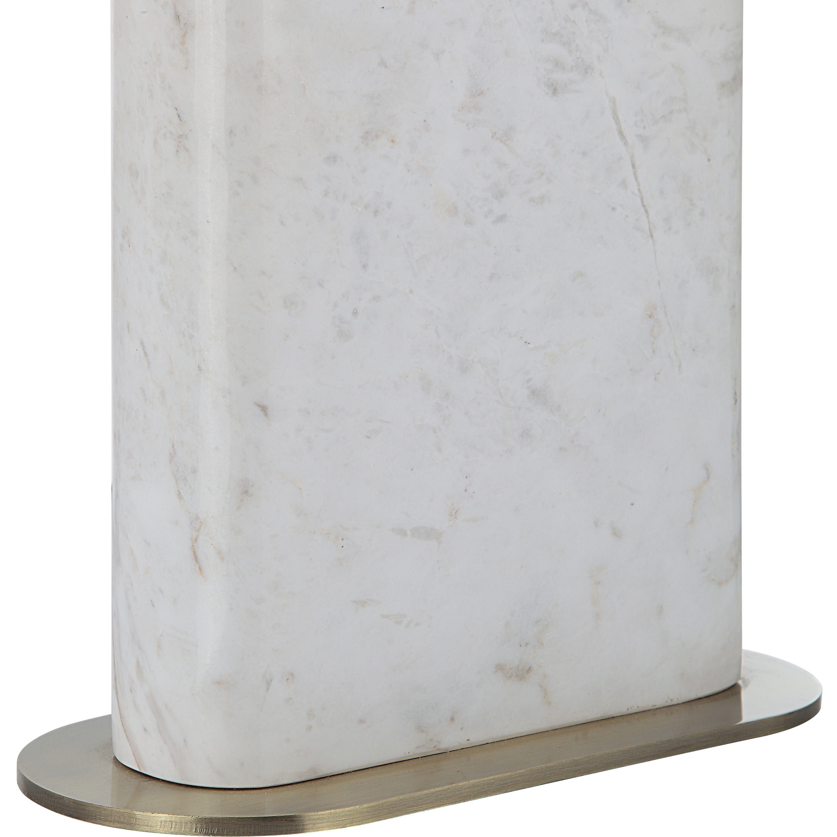 Irisa 26.75 inch 100 watt Honed White and Antique Brushed Brass Table Lamp Portable Light