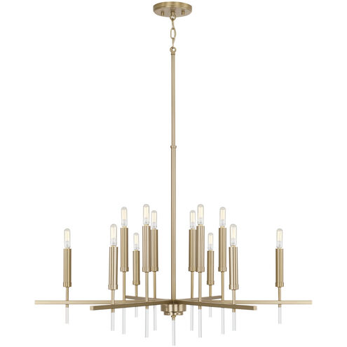 Elora 12 Light 35 inch Matte Brass Chandelier Ceiling Light