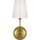 Thomas O'Brien Vendome LED 5.5 inch Hand-Rubbed Antique Brass Single Sconce Wall Light
