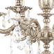 Milano 6 Light 24 inch Antique Silver Chandelier Ceiling Light in Swarovski, Antique Silver Cast