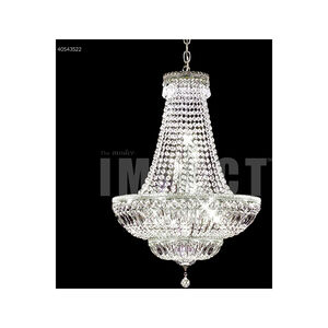 Imperial 9 Light 19 inch Silver Crystal Chandelier Ceiling Light, Impact