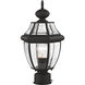 Monterey 1 Light 17 inch Black Outdoor Post Top Lantern