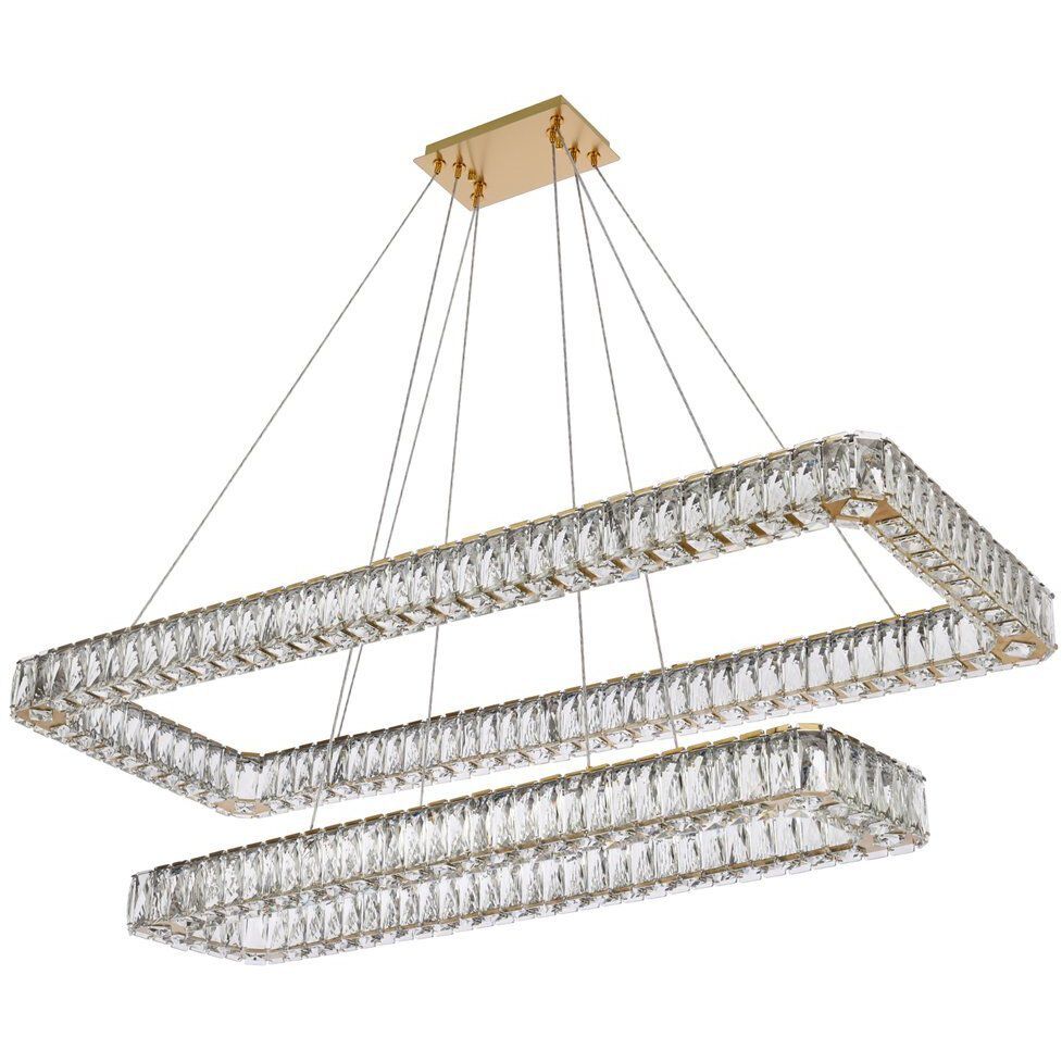 Monroe 2 Light 50 inch Gold Pendant Ceiling Light