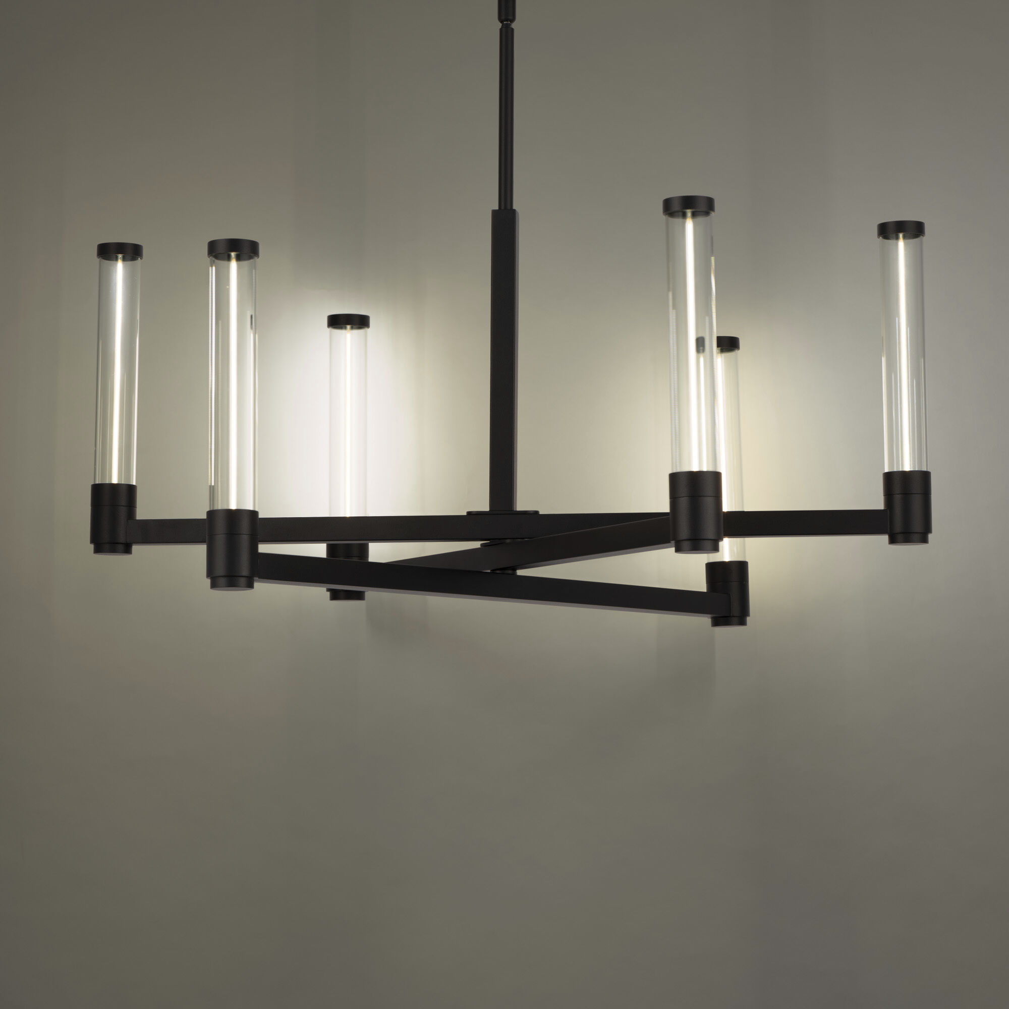 Jedi LED 27 inch Black Chandelier Ceiling Light, dweLED