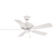 Edgewood 44 44 inch Matte White Fan-Uni