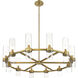 Datus 12 Light 43.5 inch Rubbed Brass Chandelier Ceiling Light