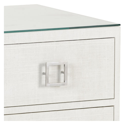 Wildwood White Rattan/Clear/Brushed Nickel Chest