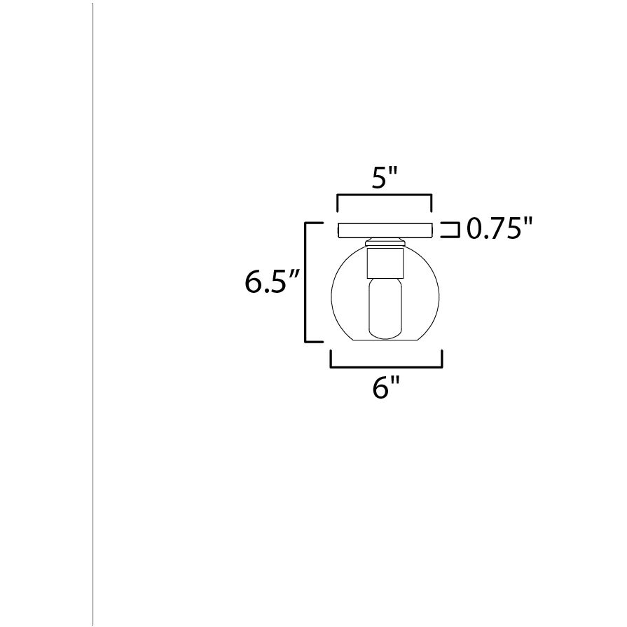 Knox 1 Light 6 inch Natural Aged Brass Flush Mount Ceiling Light