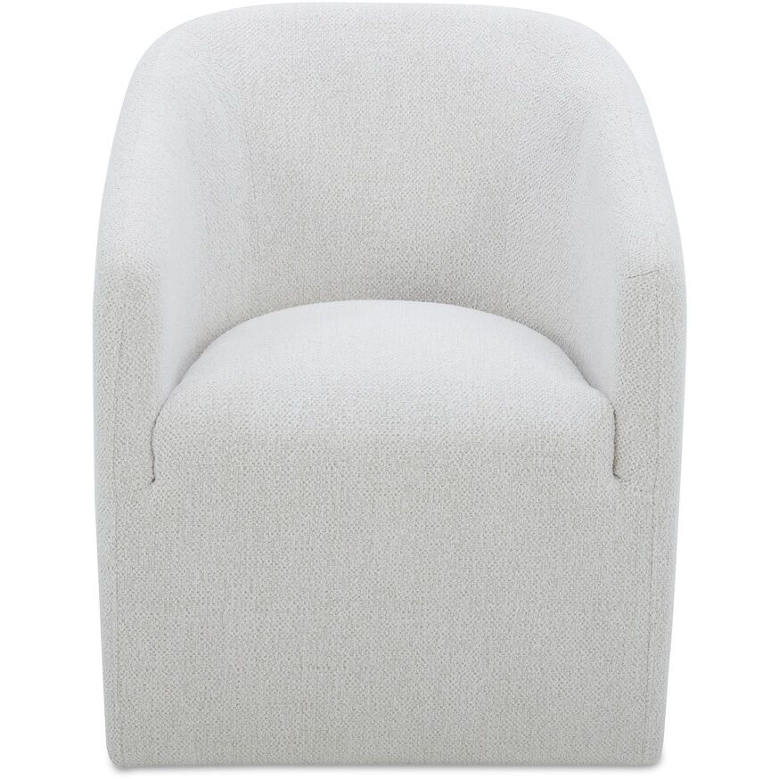Sandy White Rolling Dining Chair