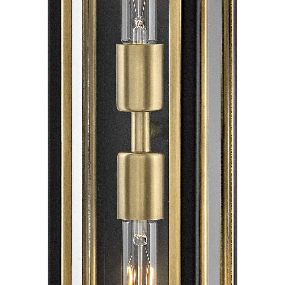 Shaw 6.5 inch Black with Heritage Brass Indoor Wall Sconce Wall Light