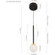 Capri 4.75 inch Black/Gold Pendant Ceiling Light