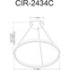 Circulo LED 24 inch Aged Brass Chandelier Ceiling Light