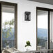 Berksford 2 Light 12 inch Black with Brushed Nickel Candles Outdoor Wall Lantern