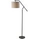 Milo 60 inch 100.00 watt Black Floor Lamp Portable Light, Simplee Adesso