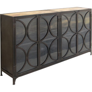 Aurora 80 X 16 inch Black with Natural and Clear Credenza