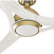 Elise 54 inch Alturas Gold with Fresh White Blades Outdoor Ceiling Fan
