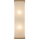 Abbott 2 Light 4.25 inch Vintage Brass Bath Vanity Light Wall Light in Vintage Brass and Alabaster