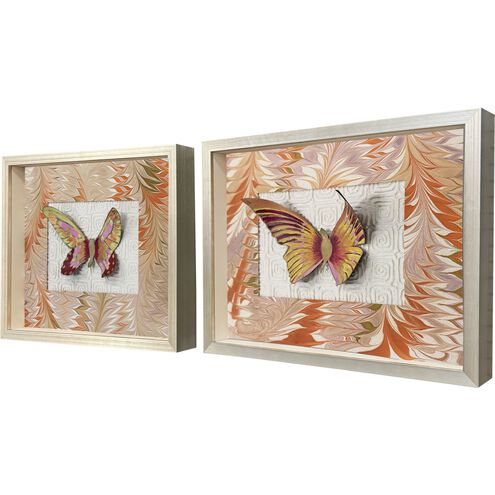 Flight Patterns Orange and Pink and Red and Yellow Framed Art
