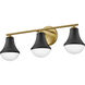 Haddie LED 24 inch Black Bath Light Wall Light
