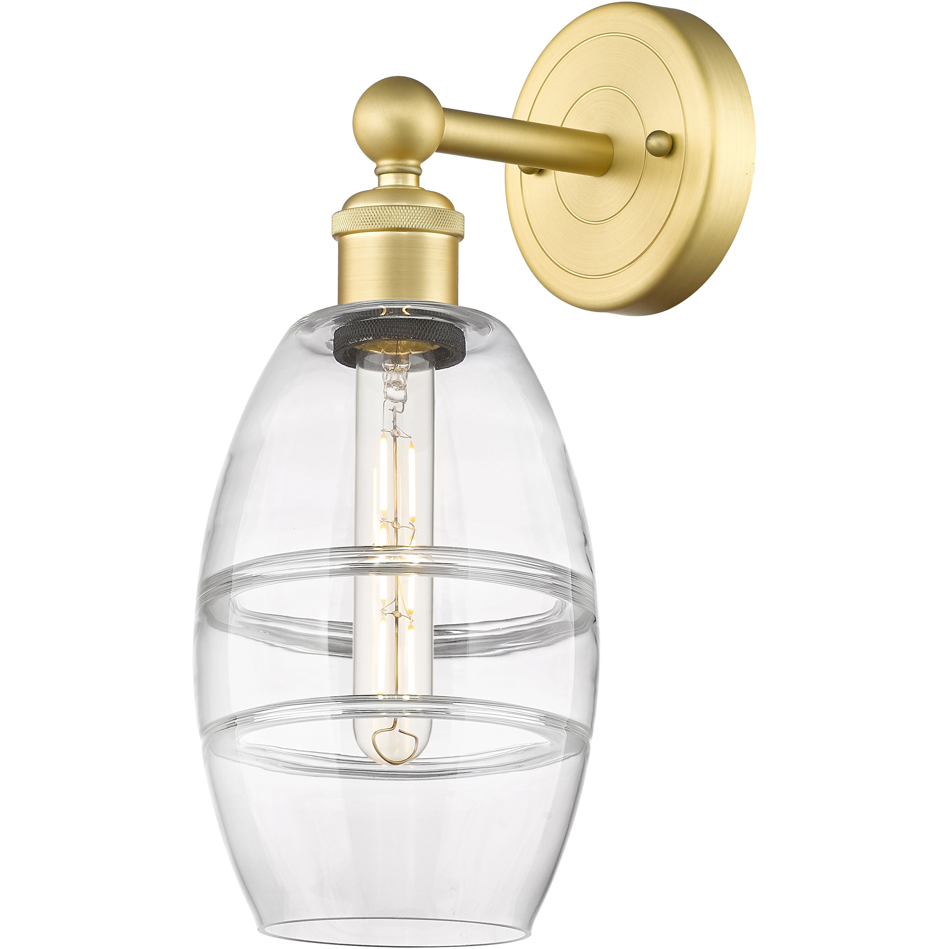 Edison Vaz 1 Light 5.88 inch Satin Gold Sconce Wall Light