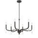 Viremont 6 Light 28 inch Matte Black Chandelier Ceiling Light