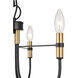 Foundry 3 Light 18.11 inch Black and Brass Pendant Ceiling Light