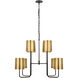 Barbara Barry Go Lightly LED 30 inch Bronze Two Tier Chandelier Ceiling Light in Soft Brass, Extra Large