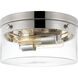 Intersection 2 Light 14 inch Polished Nickel Flush Ceiling Light