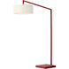 Stretch 75 inch 9 watt Crimson Red Arc Floor Lamp Portable Light