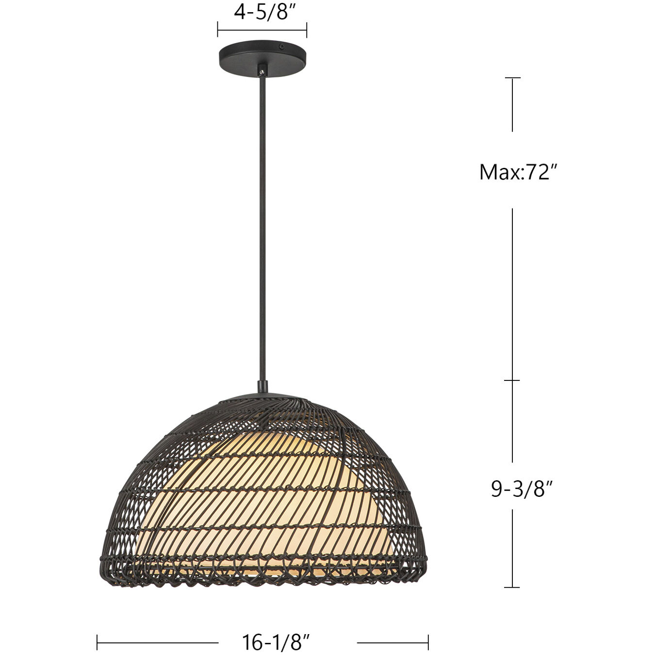 Alora Mood Bondi Pendant Ceiling Light in Matte Black