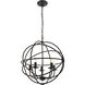 Octavia 5 Light 20 inch Dark Brown Pendant Ceiling Light