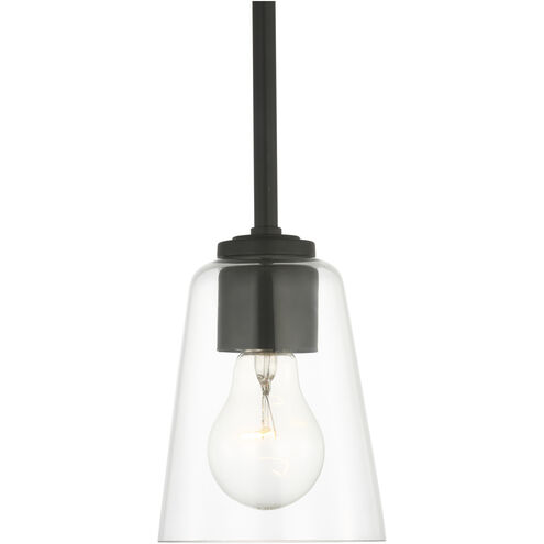 Miles 1 Light 4.5 inch Midnight Black Mini Pendant Ceiling Light