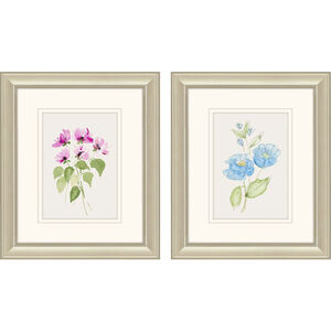 Cheerful Blue and Green and Pink Framed Art