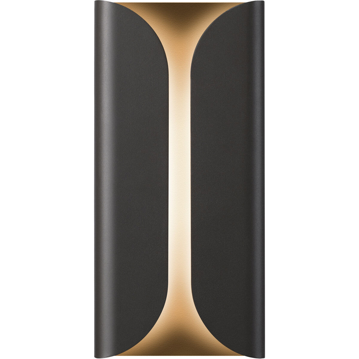 Folds LED 14 inch Textured Bronze Indoor-Outdoor Sconce, Inside-Out