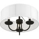 Brookdale 3 Light 16 inch Black Semi-Flush Mount Ceiling Light