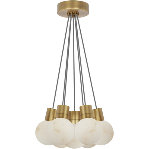 Sean Lavin Mina 7 Light 14 inch Hand Rubbed Antique Brass Chandelier Ceiling Light