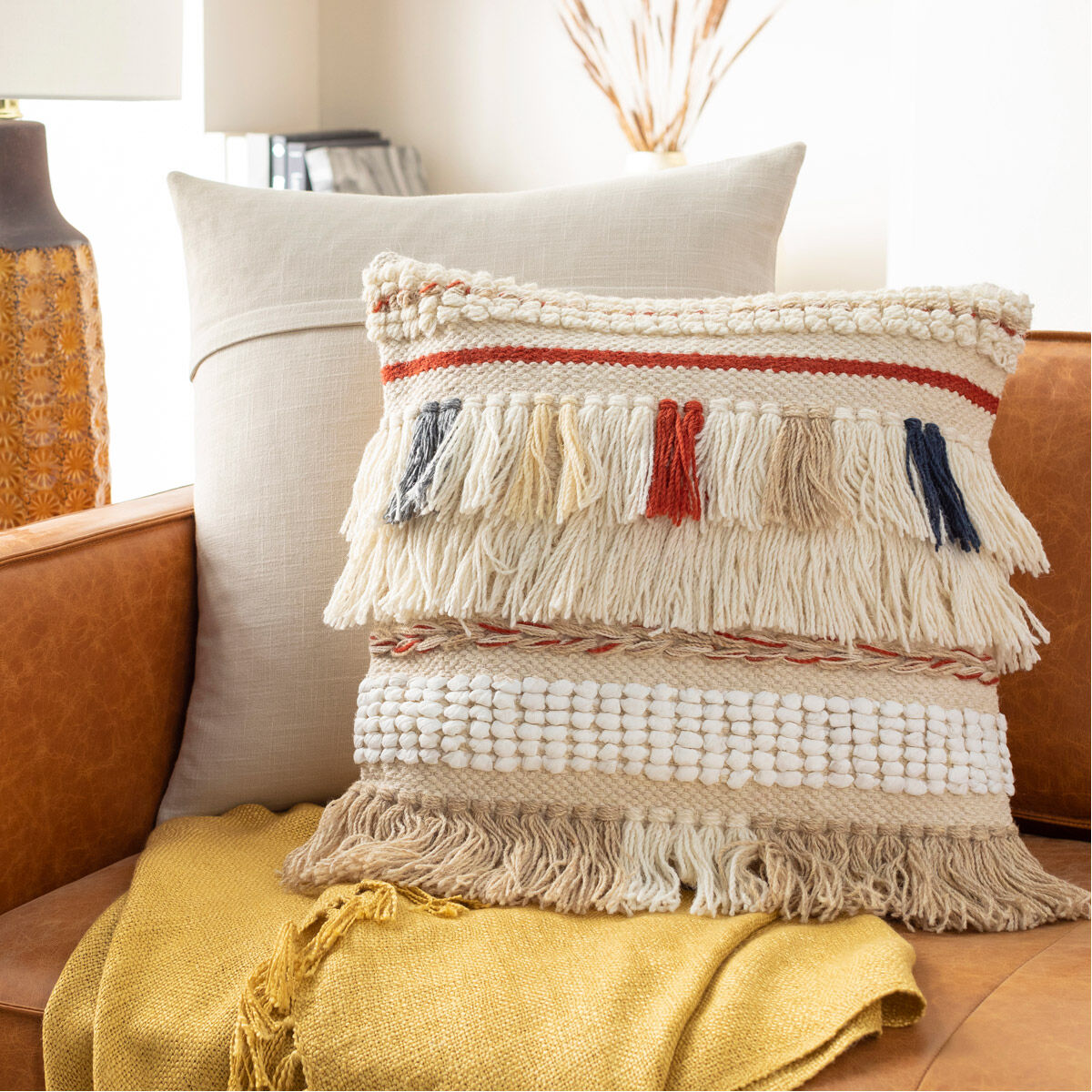 Navy and taupe throw pillows sales