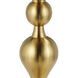 Maeve 20 X 9.5 inch Brushed Brass and Walnut Accent Table