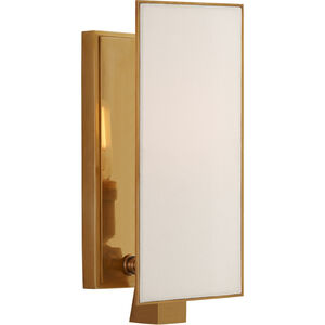Thomas O'Brien Albertine 1 Light 3.5 inch Hand-Rubbed Antique Brass Sconce Wall Light in Linen, Petite