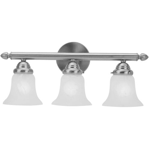 Neptune 3 Light 19 inch Brushed Nickel Bath Vanity Wall Light