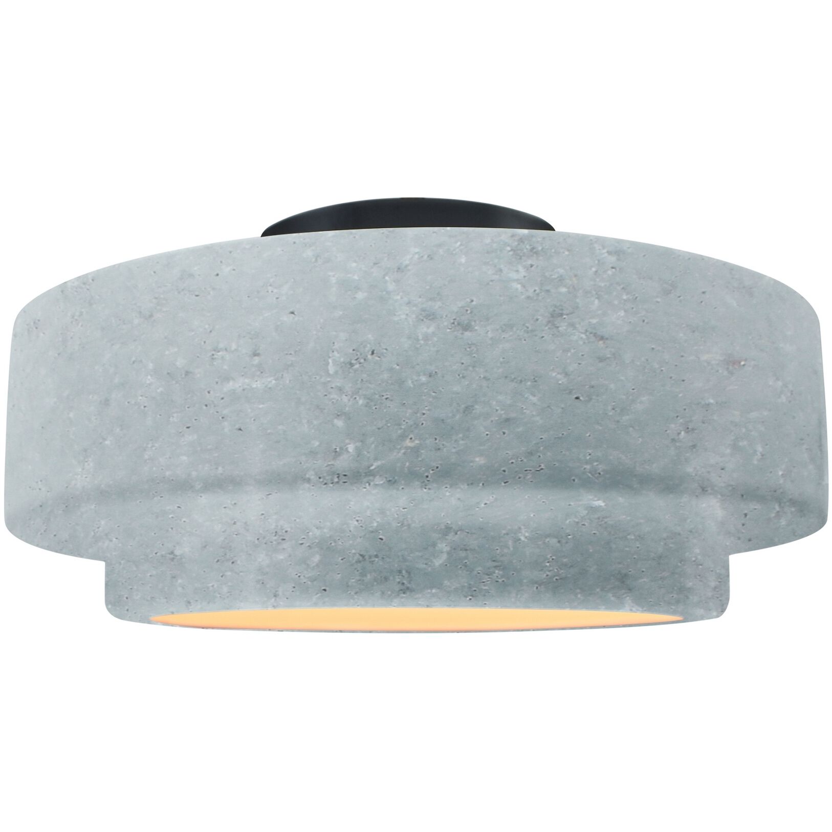 Radiance Collection - Tier 1 Light 12 inch Concrete Semi-Flush Ceiling Light, Form+Finish+Function