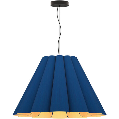 Lora 31.5 inch Blue Pendant Ceiling Light in Blue/Ash, 32 in, WEP Collection