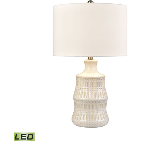 Dorin 25.5 inch 9 watt White Glazed Table Lamp Portable Light
