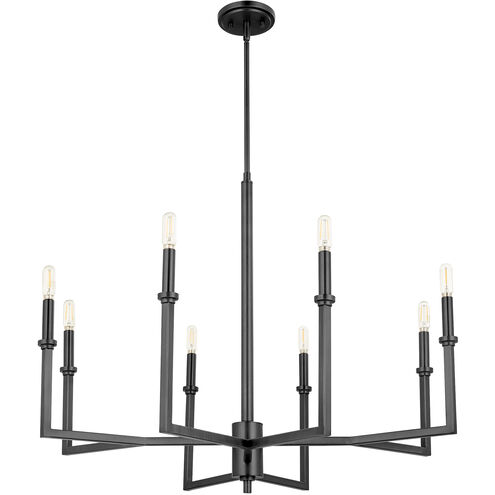 Merrick 8 Light 32 inch Matte Black Chandelier Ceiling Light