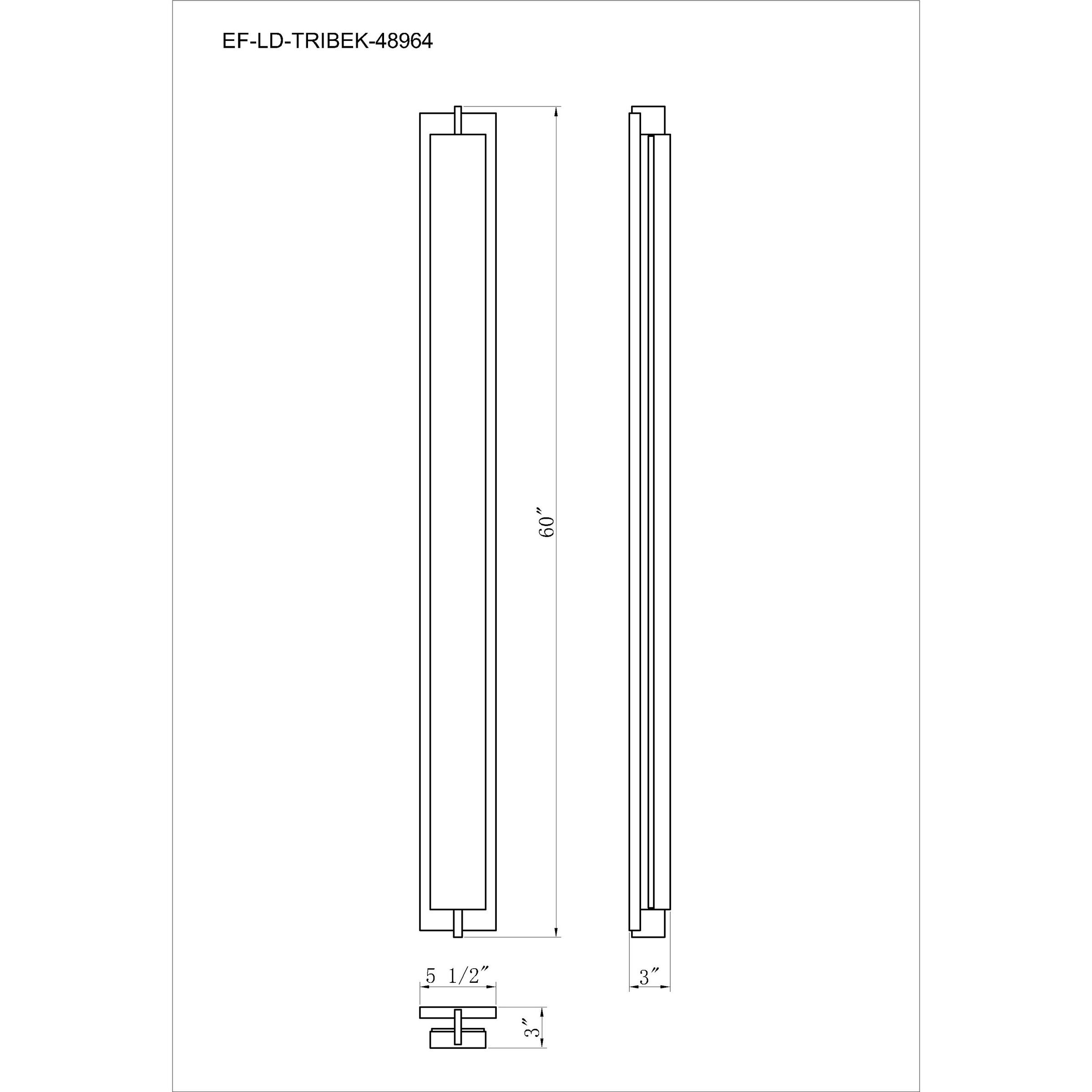 Tribek 1 Light 60 inch Gold Outdoor Wall Sconce