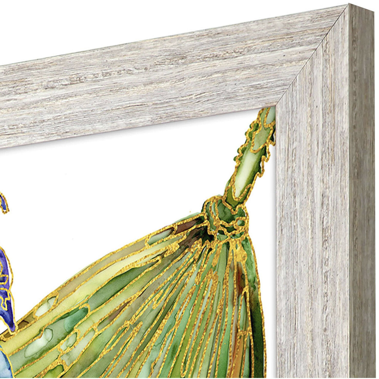 Spectrum Palm Fronds 28 X 28 inch Non-Glass Framed Art, Propac